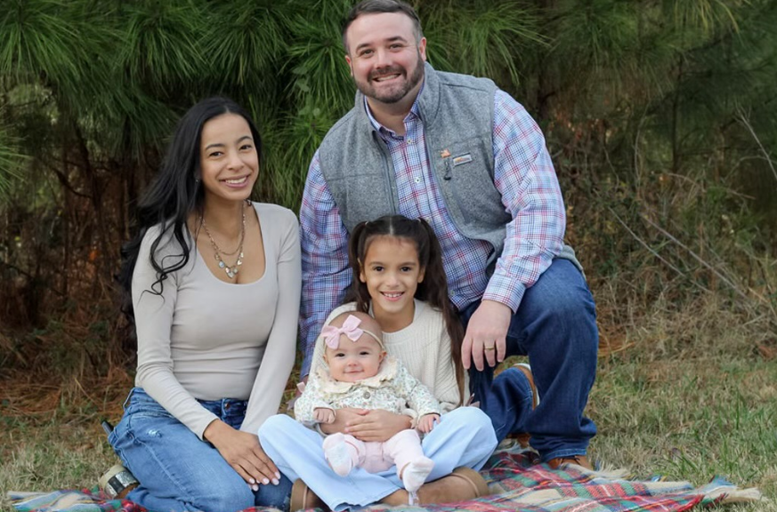 Annikka Thrailkill with her husband and daughters